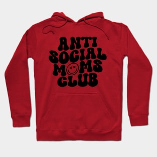 Anti Social Moms Club black&White Hoodie